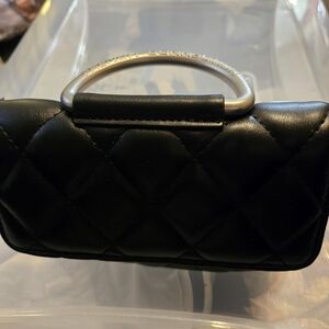 French Connection Black Quilted Clutch
